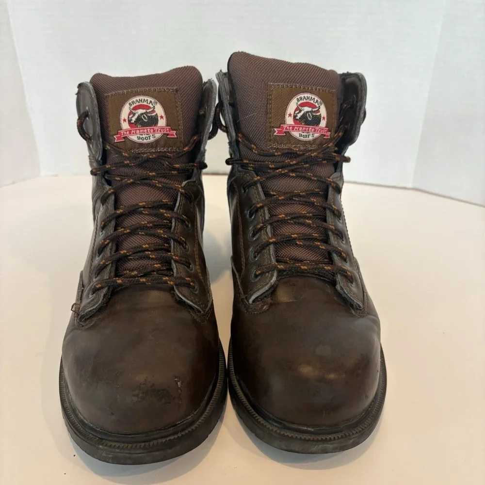 Brahma Men's Brown Leather Work Boots‎ 6